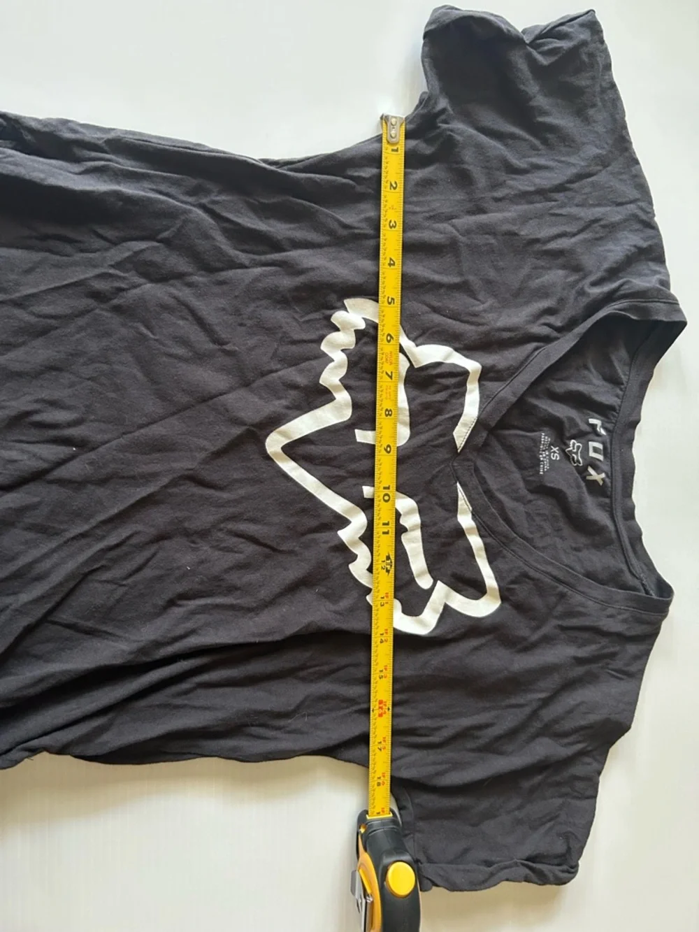 Fox Black Short Sleeve Tee with White Fox Head Logo - Picture 3 of 5